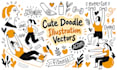 draw any kind of custom doodle illustration vector for website stickers maps