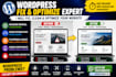 fix wordpress issues, malware, and mobile responsiveness