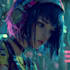 do a cyberpunk anime art