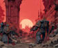 create warhammer 40k character art, grimdark illustrations