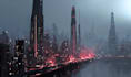 drawing a cyberpunk city illustrations