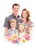 make watercolor family portrait