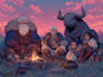 draw dnd character design, concept art and dnd party