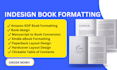 do book formatting, amazon KDP book, manuscript formatting on indesign
