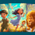 design a creative children book cover illustration