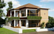 replan contemporary facade cgi, pool deck rendering resort style villa,3d visual