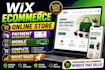 create wix ecommerce website or online store design