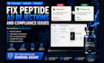 fix peptide  facebook  ads issues, setup tiktok, google ads for peptide website