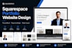 design squarespace portfolio website, personal brand website, responsive design