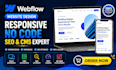 design redesign responsive webflow website with cms and SEO no code website
