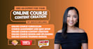 create online course content, elearning course curriculum, and training manual