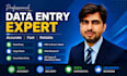 data entry expert  web research and composing