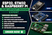 design esp32, stm32, and raspberry pi pcb layout