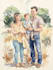 create a family portrait watercolor portrait