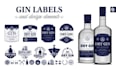 design wine label, rum label, gin label and beverage can packaging