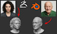 convert 2d image to 3d head bust printable model 3d face likeness model stl file