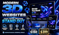 design a modern 3d website or responsive web app