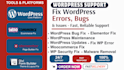 fix wordpress bugs, errors, malware and elementor issues