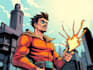comic book illustration with comic book