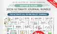 design bullet journal pages, habit tracker inserts, flowcharts, weekly log pages