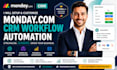 setup and customize monday com CRM workflow automation