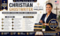 ghostwrite christian ebook, devotional book, bible study, sermon self help ebook