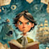 create a professional cartoon book cover design