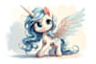 draw cute pony character in cartoon style