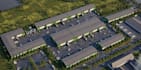 optimize 2d warehouse layout,factory render,balance storage capacity,exterior 3d