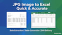 convert PDF to excel word and CSV with 100 percent accuracy in 24 hours