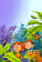 make cartoon children book illustration