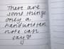 handwrite letters, notes and cards