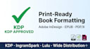 format epub book for KDP and ingramspark in adobe indesign book interior layout