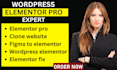 clone wordpress website figma to elementor, elementor pro, divi
