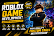 do roblox full game creation, roblox  game develoment, roblox game map builder
