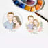 create a hand painted watercolor couple portrait keepsake