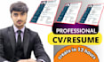 professional edit your resume, cv