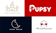 do modern minimalist business logo design with copyright