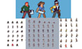 create pixel art character, 8 bit 16 bit animation and spritesheet