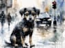 draw watercolor pet portrait