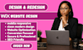 build design redesign wix website, wix ecommerce  business website development