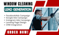 window cleaning lead, window cleaning facebook ads, google ads, video ads