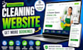 design cleaning service website, house cleaning, office cleaning website
