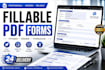 create fillable printable PDF survey forms with editable design