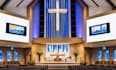 design church interior lighting plans with 3d rendering and dialux simulation