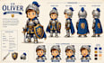 design unique character concept art and turnaround sheet