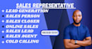 commission base sales closer sales representative high ticket sales closer sdr