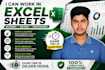 clean, format, merge, split excel data