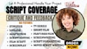 give notes, feedback and script coverage for your script, tv pilot or screenplay