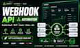 setup webhook API integration, zapier automation for mvp, saas, bubble app